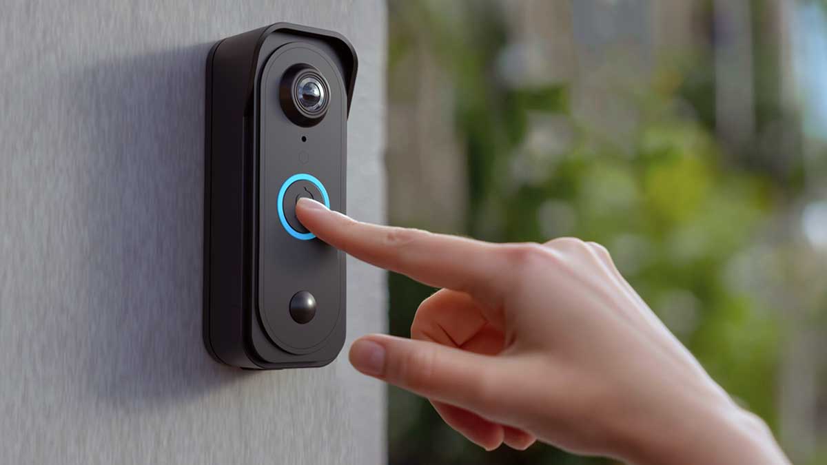 doorbell being pressed